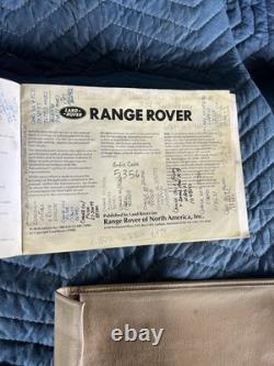 1990 RANGE ROVER OWNERS MANUAL SET COUNTY CLASSIC Land Rover Tan
