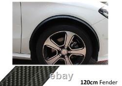 2x Wheel Thread Carbon Opt Side Sills 120cm for VW Polo Classic 86C 80 Tuning