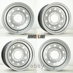 4 x 16 x 8 Steel Wheels fits Range Rover Classic Hardline MOD X 5x165.1 ET0