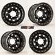4x 16 x 10 steel wheels fit Range Rover Classic Beadlock style 5x165.1 ET-32