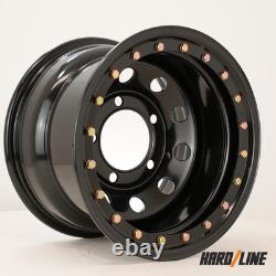 4x 16 x 10 steel wheels fit Range Rover Classic Beadlock style 5x165.1 ET-32