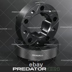 BLACK 50MM WHEEL SPACERS PAIR 5x165.1 114.3MM FOR RANGE ROVER CLASSIC 1970-1996