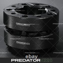 BLACK 50MM WHEEL SPACERS PAIR 5x165.1 114.3MM FOR RANGE ROVER CLASSIC 1970-1996