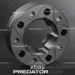 BLACK 50MM WHEEL SPACERS PAIR 5x165.1 114.3MM FOR RANGE ROVER CLASSIC 1970-1996