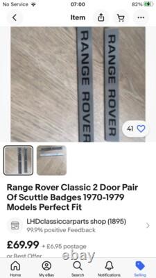 Brand new Range Rover Classic Badge Set Includes Badges In Pictures