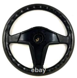 Genuine Momo D36, Off Road black leather 360mm steering wheel. Classic retro 7B