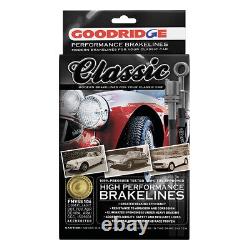 Goodridge Classic Vintage Black Braided Brake Hose Kit Range Rover UNF LWB 1981