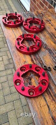 Land Rover Defender, Disco1, Range Rover Classic 30mm wheel spacers RED T1 Set4