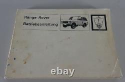Operating Manual / Handbook Range Rover Classic 3.5L V8 Status 06/1976 German