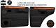 Orange Stitch 2x Front & 2x Rear Door Card Leather Cover For Range Rover Classic