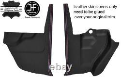 Pink Stitch 2x Real Leather Toe Box Trim Covers Fits Range Rover Classic