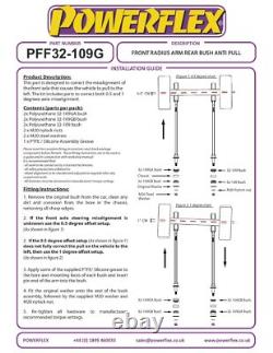 Powerflex Fr RadiusArm Rr Bushes Pull For Range Rover Classic 70-85 PFF32-109G