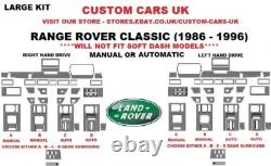 RANGE ROVER CLASSIC 1986-1996 LAND ROVER Walnut Wood Carbon Gloss Black Dash Kit