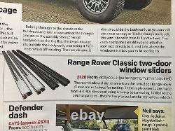 Range Rover 2 door early 3 door classic sliding rear window channels POWDER COAT