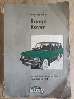 Range Rover Classic 1990-1994 Factory Workshop Repair Operation Manual