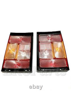 Range Rover Classic Rear Tail Light Lamps LH & RH LENS with Black Edges New