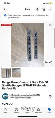 Range rover Classic Front Windscreen Rubber Brand New MX7405 Plus Pair Of Badges