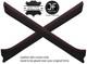 Red Stitch 2x A Pillar Real Leather Covers Fits Range Rover Classic Style 2