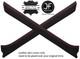 Red Stitch 2x A Pillar Real Leather Covers Fits Range Rover Classic Style 2