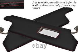 Red Stitch Fits Range Rover Classic 1970-1994 2x Sun Visors Leather Covers Only