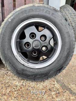 Set of 4 Range Rover Classic LSE / CSK 16 Wheels LandRover BLACK with tyres