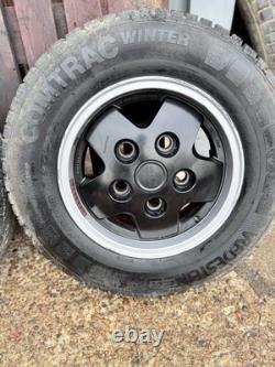 Set of 4 Range Rover Classic LSE / CSK 16 Wheels LandRover BLACK with tyres