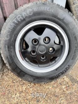 Set of 4 Range Rover Classic LSE / CSK 16 Wheels LandRover BLACK with tyres