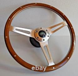 Steering Wheel fits For Land range Rover 1970-1983 Wood Classic Silver Vintage