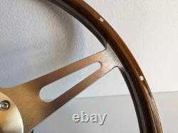 Steering Wheel fits For Land range Rover 1970-1983 Wood Classic Silver Vintage
