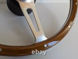 Steering Wheel fits For Land range Rover 1970-1983 Wood Classic Silver Vintage