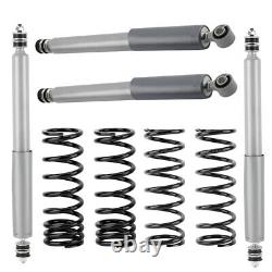 Suspension +2inch Lift Kit Coil Spring & Shocks 86-16 For Land Rover Defender 90