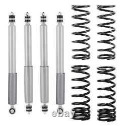 Suspension +2inch Lift Kit Coil Spring & Shocks 86-16 For Land Rover Defender 90