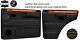 Tan Stitch 2x Front & 2x Rear Door Card Leather Cover For Range Rover Classic