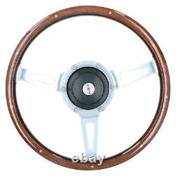Traditional Classic Car Woodrim Steering Wheel & Boss to fit Range Rover All