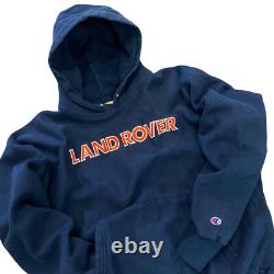VTG Land Rover Champion Reverse Weave Hoodie Spellout Car Range Porsche BMW